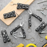 Lasnten 12 Pcs Small Multitool Pliers, Gifts for Men Stainless Steel Small Multitool Mini Pliers Foldable Knife, Bottle Opener, Screwdriver Apply to Camping, Dad Gifts (Black)