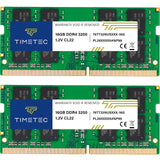 Timetec Premium 32GB KIT (2x16GB) DDR4 3200MHz (PC4-3200AA) PC4-25600 SODIMM Laptop RAM