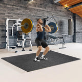 Sivan Fitness .3" Thick Rubber Top High-Density EVA Foam Gym Flooring for Home Gym - 72 Sq Ft Exercise Mat Tiles for Workout, Yoga, MMA, Heavy Exercise Equipment Mat - 18 Interlocking Gym Floor Mat