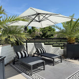 PURPLE LEAF Patio Outdoor Umbrella 9' x 9' Square All-Weather White