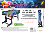 Sport1 Space Saving Folding Table Football Table with Legs, Indoor MDF 121 x 61 x 85 cm, House Card with 8 Through Rods, Scoreboards and Balls Included, Indoor Use