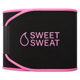 Sports Research Sweet Sweat® Waist Trimmer for Women and Men - Sweat Band Waist Trainer for High-Intensity Training & Workouts Black/Pink