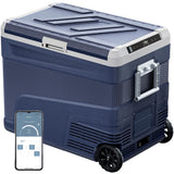 EKOJUCE 12 Volt Refrigerator Portable Fridge Freezer - 58 Quart(55L) Electric Cooler with Wheels, 12/24V DC & 100-240V AC, -4℉-68℉