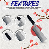 HMS 6.5-Inch Nakiri Knife, Japanese HAP40 Triple-Layer Steel Vegetable Knife with Ergonomic Handle, Precision Kitchen Knife for Chopping and Slicing Vegetables and Fruits
