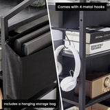 45" File Cabinet for Home Office, Mobile Office Storage Cabinet with Built-In Power Outlet, 2 Drawer Filing Cabinet with Lock