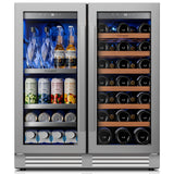 Ca'Lefort 30 Inch Wine & Beverage Fridge, Dual Zone Built-In Wine Cooler