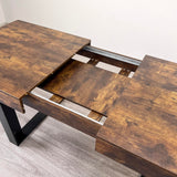 Modern Farmhouse Wooden Kitchen Expandable Dining Room Conference Table