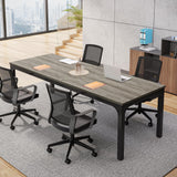 78.74" W x 27.56" D Large Office Conference Table, Modern Seminar Meeting Table Desk for Boardroom, Meeting Room