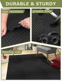 innhom Gym Flooring Gym Mats Exercise Mat for Floor Workout Mat Foam Floor Tiles for Home Gym Equipment Garage, 12 Black innhom