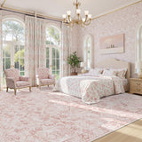 Pink Extra Large Area Rug 10x14 for Living Room