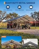 GarveeLife 20'X30'x12' Metal Carport for Multiple Vehicles, Steel Car Ports
