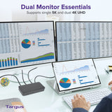 Targus Dual Monitor Universal USB-C DV4K DP Docking Station with 65W Power - Broad Compatibility with a Range of Hosts, Devices, Peripherals, Laptops
