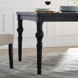 Roundhill Furniture Leviton Urban Style Dark Washed Wood Dining Set