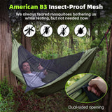Camping Hammock with Mosquito Net, 2 Person Hammock Tent, Portable Hammocks, Parachute Nylon Hammock for Indoor CROSSHIP