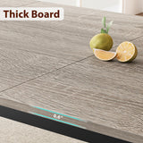 Dining Table for 6-8 People, 78.7" Long Kitchen Table with Sturdy Metal Frame & Seats 6 Rectangular Counter for Dinner