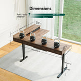 L Shaped Standing Desk with Drawers 63 x 48 Inch Adjustable Height, Electric Corner Desk with Storage