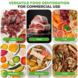 NutriChef Electric Countertop Food Dehydrator -900-Watt Premium Multi-Tier Meat Beef Jerky Maker Fruit/Vegetable Dryer w/10 Shelf Stainless Steel Trays,Digital Timer,Temperature Control-NCFD10S