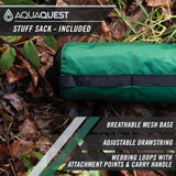 AquaQuest Safari Tarp – Lightweight Waterproof (5,000 mm) Seam-Taped Ripstop Rain Fly for Backpacking, Thru-Hiking & Hammock Camping – 20x13 Forester Green