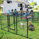 Kfvigoho Dog Playpen Outdoor Extra Wide 16 Panels Heavy Duty Dog Fence 50"
