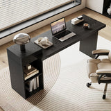 67 inch Modern Executive Office Desk with Storage Black Large Computer Desk for Home Office