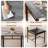 Dining Table Set for 2, Small Kitchen Table with Upholstered Chairs for Kitchen & Dining Room