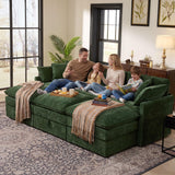 Ihanherry Oversized Sectional Sofa Bed with Storage