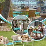 Waterproof Outdoor Seat Cushions Set of 4 18 x 18, Patio Chair Cushions Set of 4 with Ties and Handle