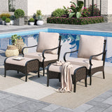 Sophia & William Metal Patio Furniture Set, 4 Pieces Outdoor Conversation