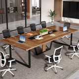 Tribesigns 8FT Large Conference Table for 10 People, Industrial 94.5-Inch Meeting Table