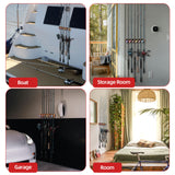 Wall Mounted Fishing Rod Holder for Garage | Holds Up to 6 Rods or Combos, Fits Most Fishing Poles（2 Pack） PROBITE