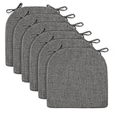 Wellsin Chair Cushions for Dining Chairs 6 Pack - Kitchen Chair Cushions with Ties and Non-Slip Backing