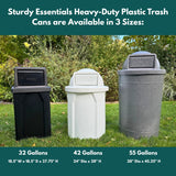 Campus Collection 42 Gallon Outdoor Commercial Trash Can with Lid