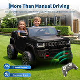 Garvee 24v Licensed Kids Ride on Car, 2 Seater Electric Truck for Big Kids with Parent Remote Control, 3 Speeds, Bluetooth Music, LED Lights for Ages 3-8
