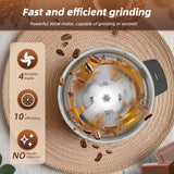 Electric Coffee Grinder 300W, Adjustable Grind, Espresso/Drip/Pour. Coffee Grinder for Coffee, Spices, and Other Foods (silvery-150)
