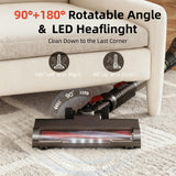 RONEAIR Cordless Vacuum Cleaner for Home,Cleans Under Furniture Without Bending,40Kpa 45Mins,Self-Standing,Powerful Stick Vacuum Cordless for Pet Hair,Hard Floors,Carpets,Car