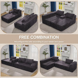 Hobestluk Boneless Couch Modular Sectional Sofa L-Shape Oversized Chaise