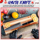 HMS Hand Forged Professiona Kitchen Knife - Japanese HAP40 Triple-Layer Steel (8-Inch Gyuto Knife)