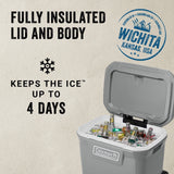 Insulated Portable Cooler with Heavy Duty Wheels, Leak-Proof Wheeled Cooler with 100+ Can Capacity Coleman