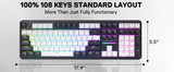 Redragon K745 PRO Wireless Gasket RGB 108 Keys Mechanical Gaming Keyboardw