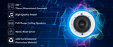 Herdio Passive Ceiling Speakers 6.5‘’ 320W 2-Way Round Flush Mount Speakers Perfect For Home Theate
