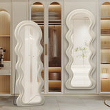 Full Length Mirror, 63" x 24" Floor Mirror, Irregular Wavy Mirror