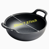 Cast iron flat-bottom pan, mini size, multi-functional, non-stick, durable cooking utensil