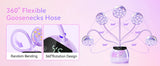 Gooseneck UV LED Nail Lamp USB Cordless Flash Cure 39mW/cm² 4 Timer Auto Sensor Fast Curing