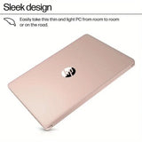 HP 14" HD Business Laptop,Intel Processor N150,4GB RAM,128GB UFS,Intel Graphics,Wi-Fi 6,Windows 11 Home,Pale Rose Gold