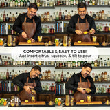 A Bar Above Hand Juicer, Hand Press Juicer For Cocktails, Heavy Duty Stainless Steel, Lemon Squeezer, Grapefruit Juicer Bowl, Silver