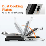Electric Panini Press Griddle for Grilled Cheese Sandwich Maker 4-Slice Non-Stick