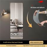 Full Body Self Adhesive Wall Home Fitting Mirror Bedroom Mirror