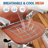 GABRYLLY Ergonomic Office Chair, High Back Home Desk Chair with 2D Flip-Up Arms, 3D Headrest, 90-120° Tilt and Wide Cushion, Big and Tall Mesh Chairs for Man Woman, Computer Task Chair Orange