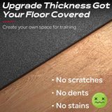 Crostice Bike Trainer Mat Compatible with Peloton Bike, for Treadmill & Row, THK 6mm, Under Mat Protect Hardwood Floor Carpet