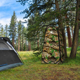 Pop Up Pod - Privacy Shower Tent, Dressing Room, or Portable Toilet Stall with Carry Bag for Camping, Beach, or Tailgate by Wakeman Outdoors (Camo)